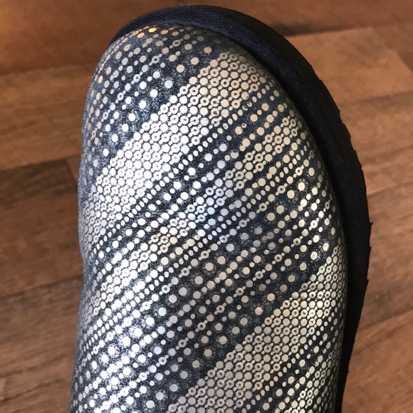 UGG Bailey Bow Bling Suede Boots1004791 Gray Sz 7 - Picture 7 of 10